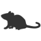 害獣を見つけたらすぐにお電話ください　ネズミのイラスト